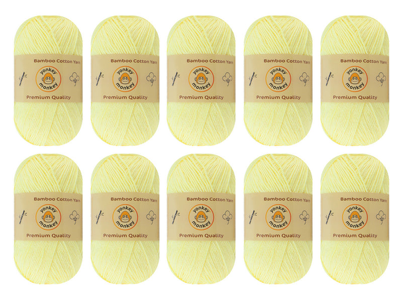 Bamboo Cotton Yarn (Pack of 10) by Yonkey Monkey