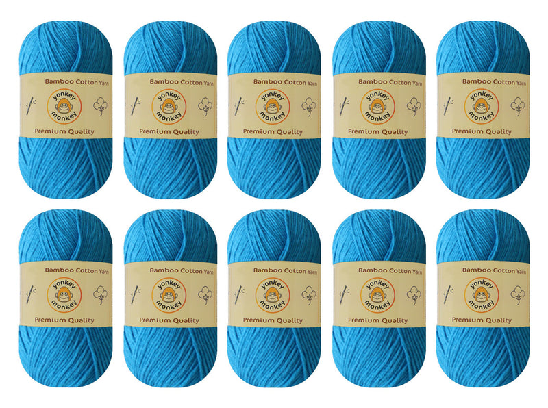 Bamboo Cotton Yarn (Pack of 10) by Yonkey Monkey