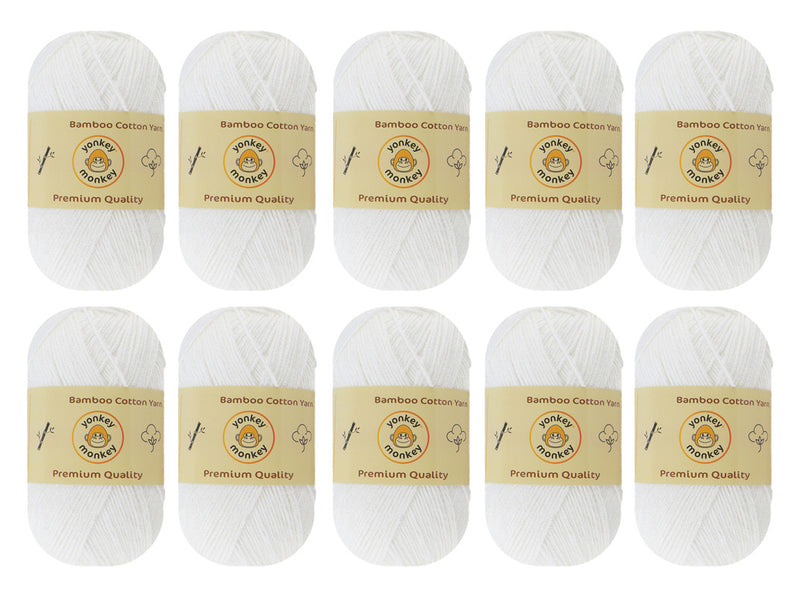 Bamboo Cotton Yarn (Pack of 10) by Yonkey Monkey