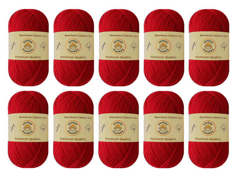 Bamboo Cotton Yarn (Pack of 10) by Yonkey Monkey