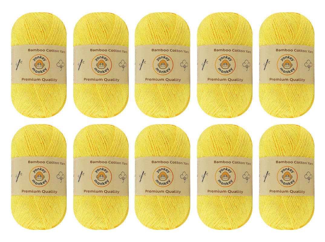 Bamboo Cotton Yarn (Pack of 10) by Yonkey Monkey