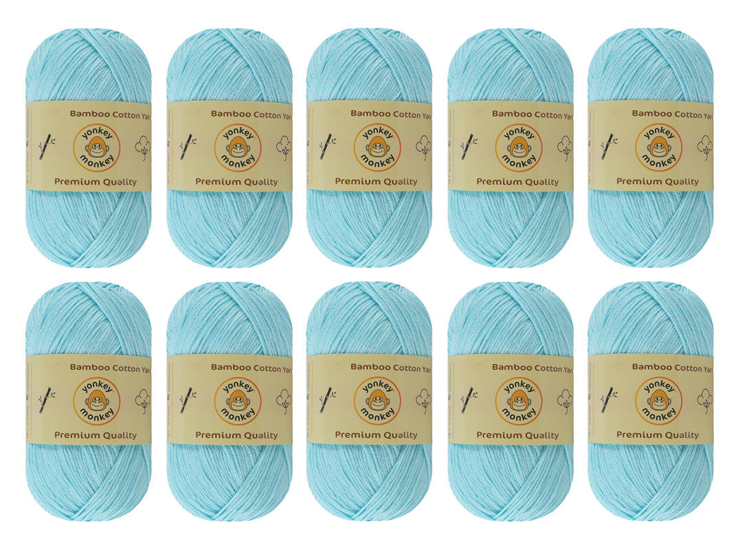 Bamboo Cotton Yarn (Pack of 10) by Yonkey Monkey