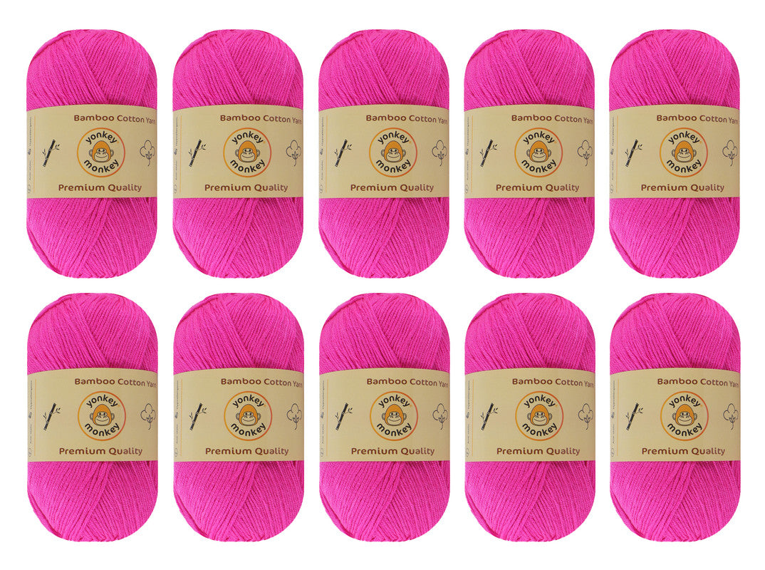 Bamboo Cotton Yarn (Pack of 10) by Yonkey Monkey