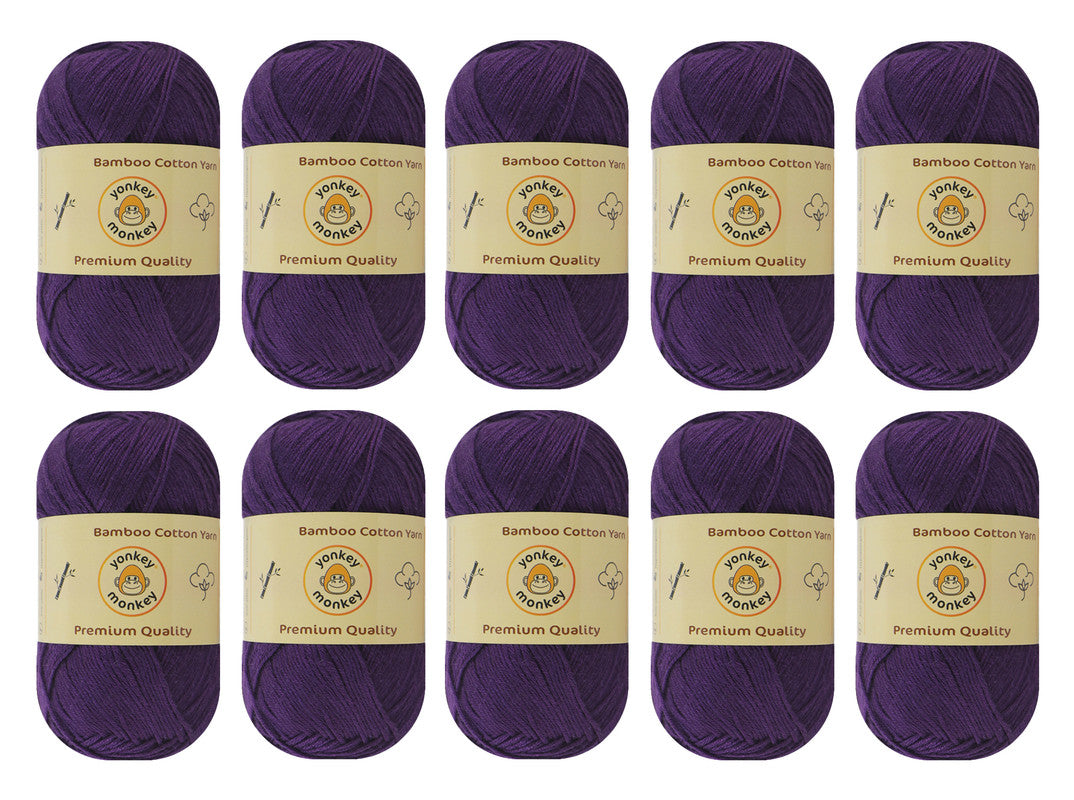 Bamboo Cotton Yarn (Pack of 10) by Yonkey Monkey