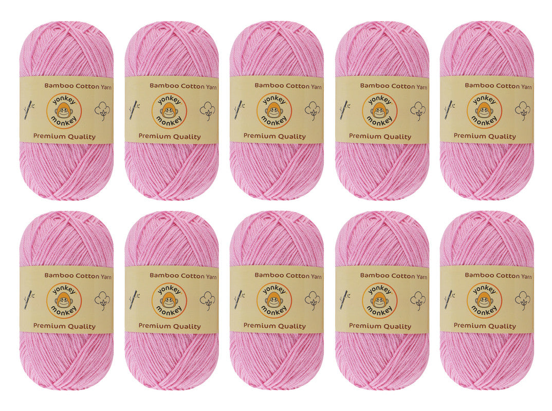 Bamboo Cotton Yarn (Pack of 10) by Yonkey Monkey