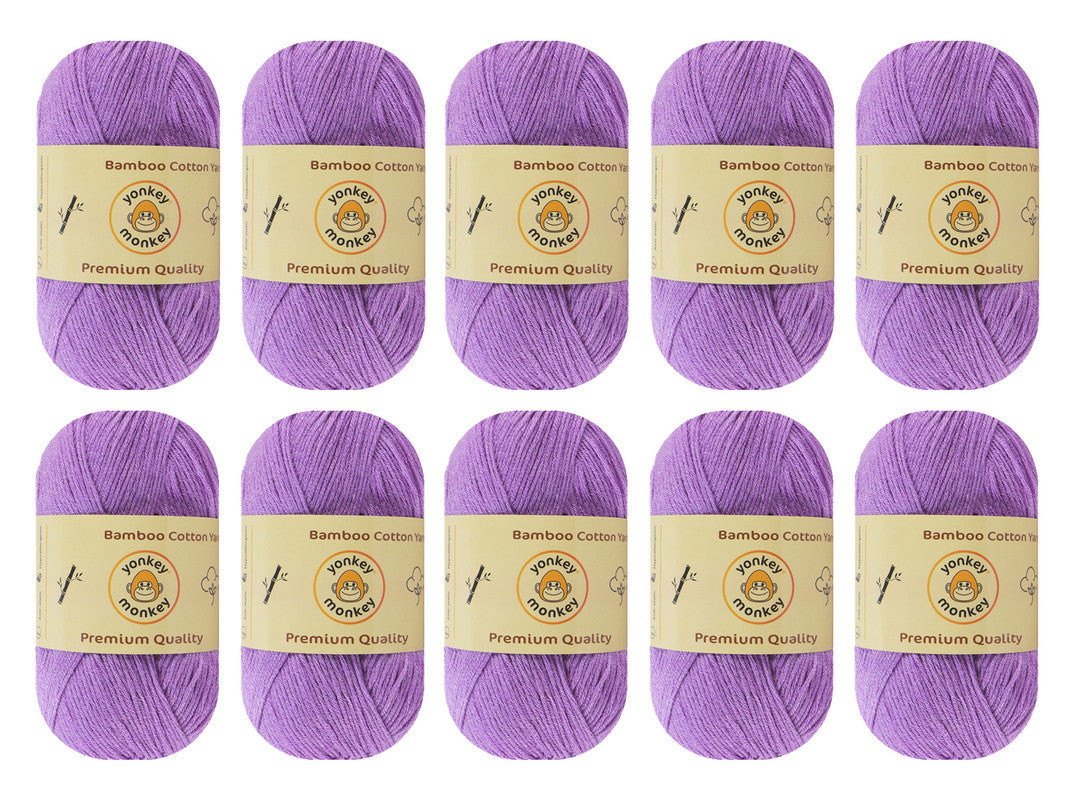 Bamboo Cotton Yarn (Pack of 10) by Yonkey Monkey