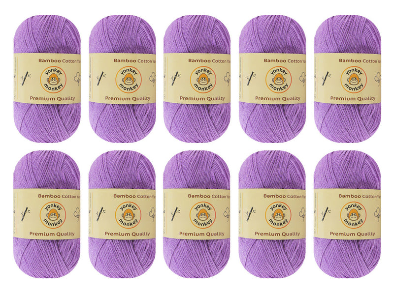 Bamboo Cotton Yarn (Pack of 10) by Yonkey Monkey