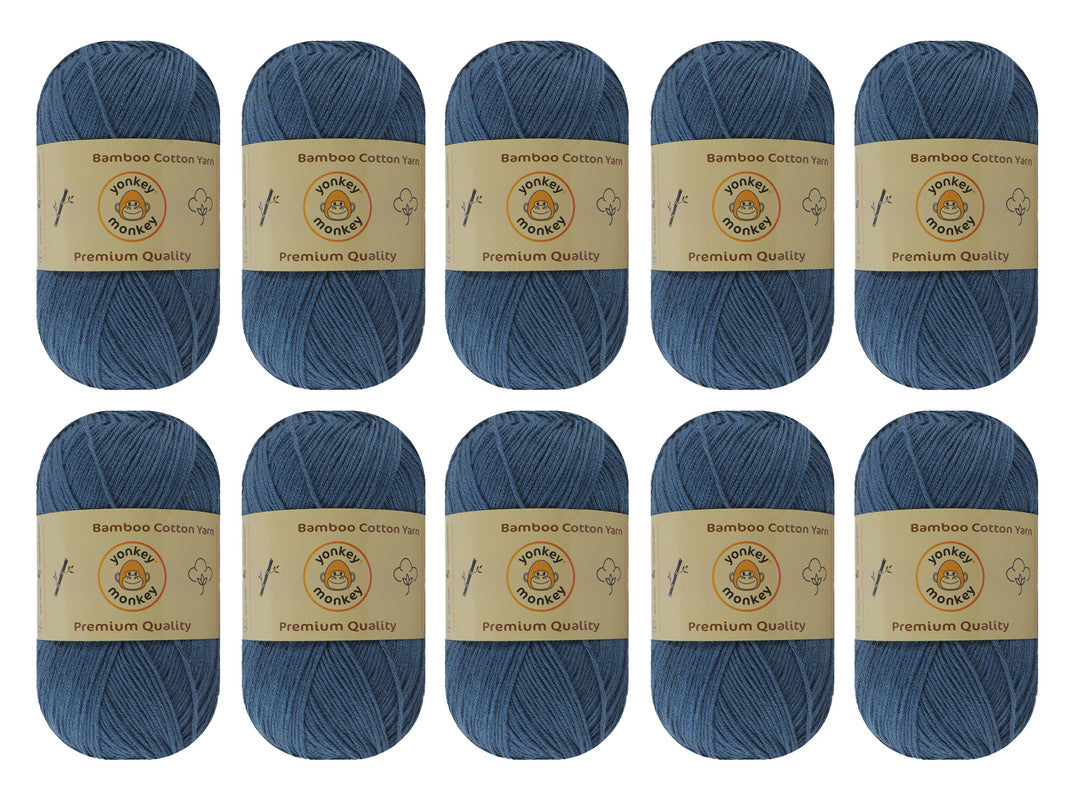Bamboo Cotton Yarn (Pack of 10) by Yonkey Monkey