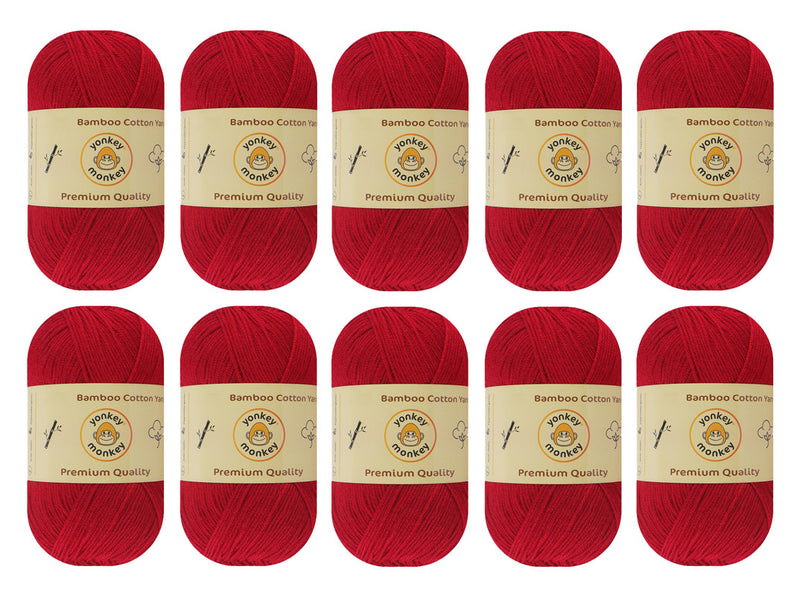 Bamboo Cotton Yarn (Pack of 10) by Yonkey Monkey