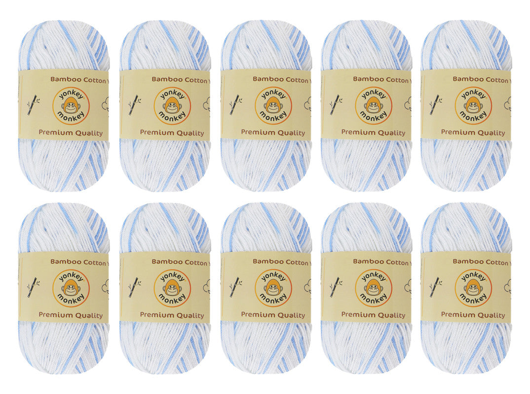 Bamboo Cotton Yarn (Pack of 10) by Yonkey Monkey