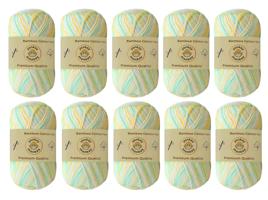 Bamboo Cotton Yarn (Pack of 10) by Yonkey Monkey