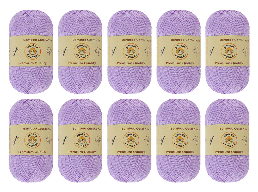 Bamboo Cotton Yarn (Pack of 10) by Yonkey Monkey