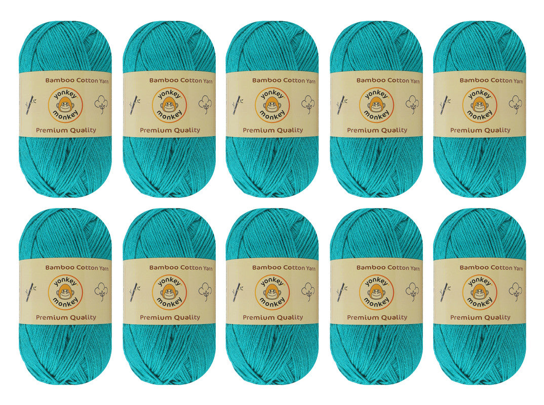 Bamboo Cotton Yarn (Pack of 10) by Yonkey Monkey