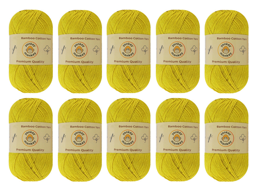 Bamboo Cotton Yarn (Pack of 10) by Yonkey Monkey