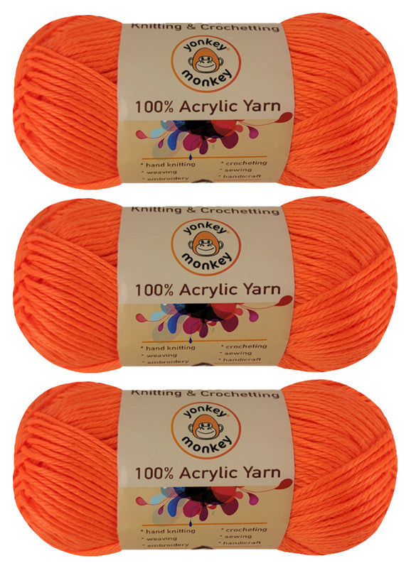 Acrylic Yarn (Pack of 3) by Yonkey Monkey